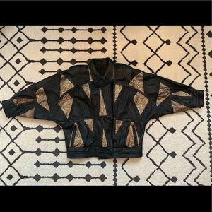Unique 1980’s vintage leather jacket